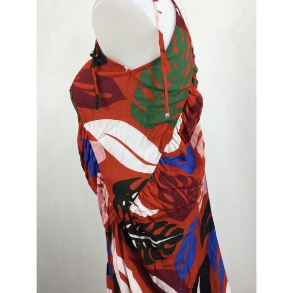 Rachel Pally Womens Crepe Spaghetti Strap Nora Dress Leaf Red Size Small NWT - Picture 3 of 6